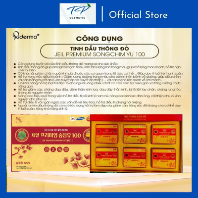 Tinh Dầu Thông Đỏ Hàn Quốc Jeil Premium Singchin YU 100 18o viên : Tan mỡ máu, hạ men gan, điều hóa huyết áp.