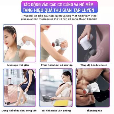 Súng Massage Có Đầu Nóng Okachi JP-G3 Màu Đen