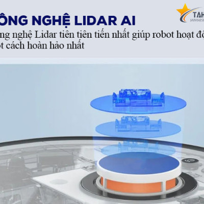 Robot hút bụi TAHAWA TH-LW2 Robo hút bụi an toàn cho sức khỏe người tiêu dùng, khử mùi hiệu quả sử dụng màn lọc HEPA 14, lọc sạch đến 99% bụi mịn