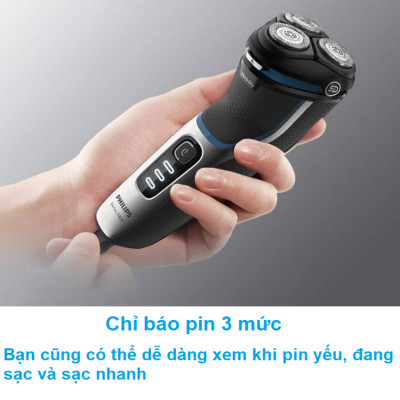 Máy cạo râu khô và ướt cao cấp, thương hiệu Hà Lan Philips S3206/09 - Hàng Chính Hãng ( Bảo Hành 24 tháng)