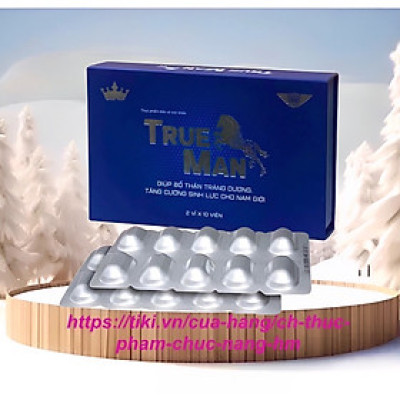 Viên uống True Man, Kingphar, hộp 20v, giúp tăng cường sinh lý nam