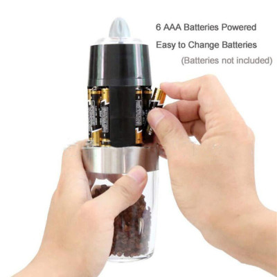 Dụng cụ xay hạt tiêu và gia vị cầm tay chạy pin, dung tích 140ml 