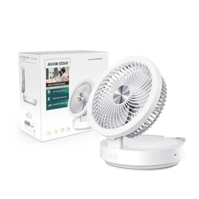 QUẠT ĐỂ BÀN PIN CÓ LED  53920 AKKO STAR   - HÀNG CHÍNH HÃNG