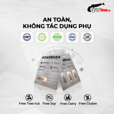Bộ 2 vỉ 3 viên uống phục hồi và tăng cường sinh lý nam giới Powergra For Men (Super Gold Magic) tặng 1 viên dùng thử