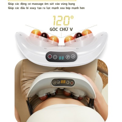 Máy Massage Bụng Cao Cấp Nikio NK-166DC - Công Nghệ Xoa Bóp Kết Hợp Hồng Ngoại Hiện Đại, Hỗ Trợ Cải Thiện Vòng 2 Cực Nhanh, Pin Sạc Tiện Lợi