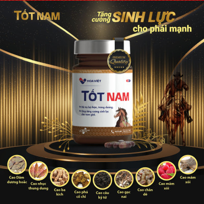 Viên uống bổ thận tráng dương tăng cường sinh lực nam giới Tốt Nam Hoa Việt  (Hộp 30 viên)- Bí quyết cho sức khỏe phái mạnh