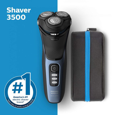 Máy cạo râu khô và ướt 5D Pivot & Flex Heads Philips Norelco S3212 Series 3000 - Hàng Nhập Khẩu