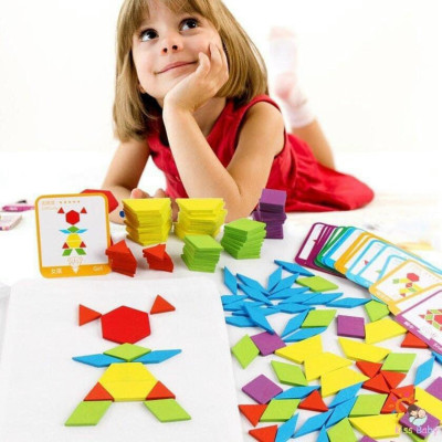 Đồ Chơi Xếp Hình Tangram Bằng Gỗ 155 Chi Tiết Nhiều Màu Sắc Xếp Được Hàng Nghìn Hình Khác Nhau Cho Bé Tư Duy Sáng Tạo