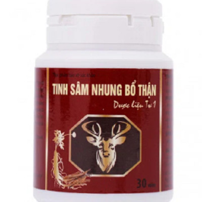 Tinh Sâm Nhung Bổ Thận Dược Liệu TW1, hỗ trợ tăng cường sinh lý nam Chai 30 viên