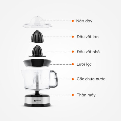 Máy vắt cam Elmich 700ml EDA-0808. Hàng chính hãng