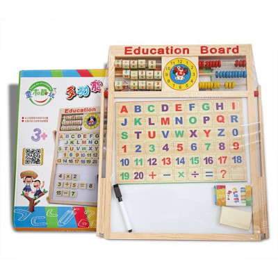 Bảng Ghép Nam Châm 2 Mặt Bằng Gỗ Giúp Bé Học Chữ Và Số (Education Board) 