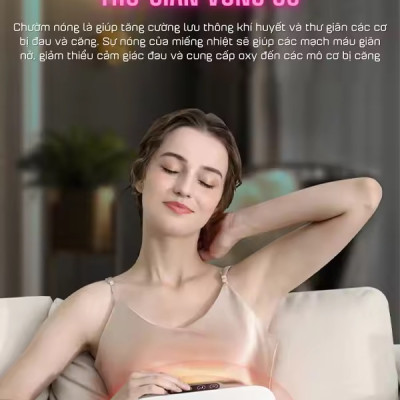 Máy Massage Bụng Lưng Đùi Pin Sạc Tích Hợp Đá Nóng Himalaya Hỗ Trợ Giảm Mỡ Bụng Đai Mát Xa Bụng Eo Lưng
