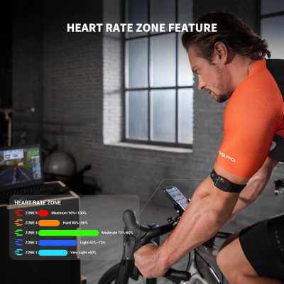 Cảm Biến Nhịp Tim Đeo Tay Cho VĐV Chuyên Nghiệp Coospo HW9 Calories HRM ANT+ BLE5.0 IPX67 Tương Thích Garmin Bryton IGPSPORT