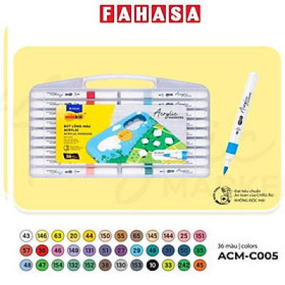 Hộp 36 Bút Lông Màu Acrylic Markers 1 Đầu - Colokit ACM-C005