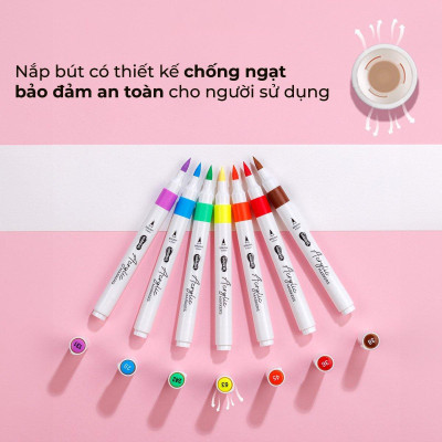 Hộp 36 Bút Lông Màu Acrylic Markers 1 Đầu - Colokit ACM-C005