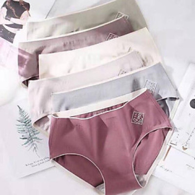 Quần lót nữ O2 cotton ép không đường may ( được chọn màu )
