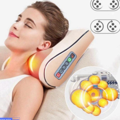 ( Loại 1) Gối massage cổ vai gáy, máy massage hồng ngoại 20 bi cao cấp hỗ trợ mát xa toàn thân