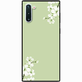 Ốp lưng cho Samsung Note 10 - Note 10 Plus - Note 20 - Note 20 Ultra - Hoa Trắng Xanh - Hàng Chính Hãng