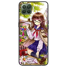 Ốp lưng dành cho Oppo A93 - F17 Pro mẫu Cô Gái Mắt Kính Đen