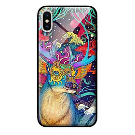 Ốp kính cường lực cho iPhone XS Hươu Và Cá Rồng - Hàng chính hãng