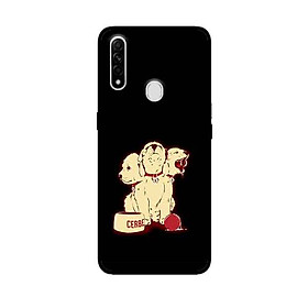 Ốp Lưng in cho Oppo A8 Mẫu Chú Cún Ba Đầu - Hàng Chính Hãng