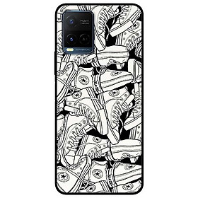 Ốp lưng dành cho Vivo Y21 - Vivo Y21s mẫu Hoạ Tiết Giày Trắng Đen