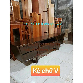 Kệ tivi gỗ sồi xám