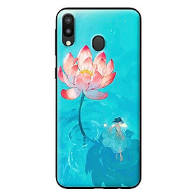 Ốp in cho Samsung Galaxy M20 Thiếu Nữ Và Sen - Hàng chính hãng
