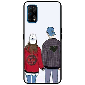 Ốp lưng dành cho Realme 7 Pro mẫu Cặp Đôi Mũ Trắng Xanh