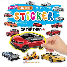 Sách - Trò Chơi Bóc Dán Hình Sticker - Xe Thể Thao - Tập 1 - Rèn Luyện IQ EQ CQ - Việt Thư
