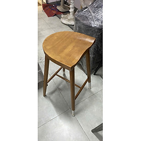 Ghế gỗ quầy bar màu walnut CB Nemo-75W Nội thất Capta Ghế lễ tân cao 75cm gỗ cao su sơn màu walnut chân cố định 