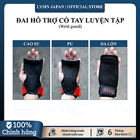 Lysin - đai hỗ trợ bảo vệ cổ tay, lòng bàn tay chất liệu cao su thoáng khí chống trượt tập gym chuyên nghiệp găng tay tập gym dây kéo lưng lifting straps năng tạ kéo xà deadlift tập gym