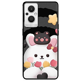 Ốp lưng cho Oppo Reno 2Z - 2F - Reno 6Z - Reno 7Z 5G - 8Z 5G - Reno 8T 4G - Reno 8T 5G - Thỏ Trắng Sao - Hàng Chính Hãng