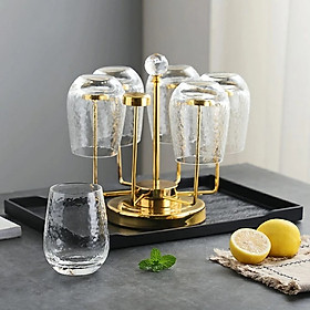  Giá úp ly, Giá úp cốc, Giá úp tiện lợi màu bạc Giá Úp Cốc Đẹp Để Bàn, LUXURY Giá Để Cốc Chén Inox Cao Cấp Xoay 360 Độ Sang Chảnh Và Tiện 
