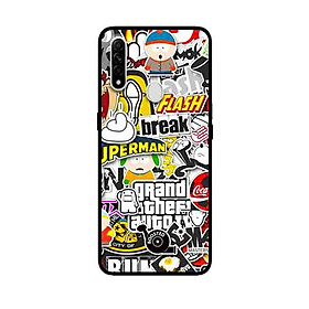 Ốp Lưng in cho Oppo A31 Mẫu Tiểu Tiết Logo - Hàng Chính Hãng