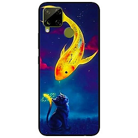 Ốp lưng dành cho Realme C15 mẫu Cá Chép và Mèo
