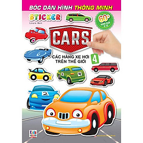 Sách - Bóc Dán Hình Sticker Thông Minh - Cars: Các Hãng Xe Hơi Trên Thế Giới - Tập 4 - Việt Thư