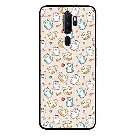 Ốp lưng dành cho Oppo A5 ( 2020 ) - A9 ( 2020 ) - Find X2 - F11 Pro mẫu Họa Tiết Mèo Trái Tim