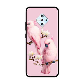 Ốp Lưng in cho Vivo S1 Pro/ Vivo V17 Mẫu Chim Vẹt Nền Hồng - Hàng Chính Hãng