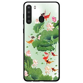 Ốp lưng dành cho Samsung Galaxy A21 mẫu Cá Tập Hợp
