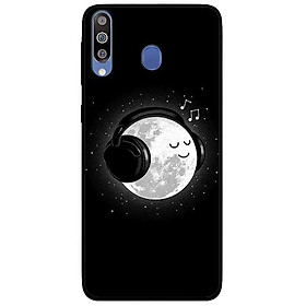 Ốp lưng dành cho Samsung M30 mẫu Mặt Trăng Nghe Nhạc