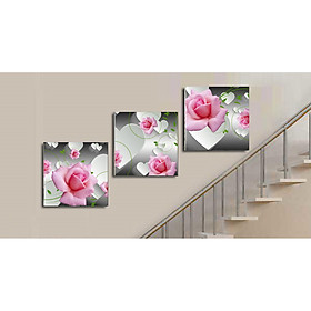 Tranh treo tường, tranh treo Cầu Thang CT07/Gỗ MDF cao cấp phủ kim sa/ Chống ẩm mốc, mối mọt/Bo viền góc tròn