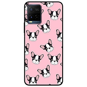 Ốp lưng dành cho Vivo Y21 - Vivo Y21s mẫu Họa Tiết Pulldog Nền Hồng