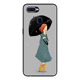 Ốp Lưng in cho Oppo A7 Mẫu Cô Gái Che Ô - Hàng Chính Hãng