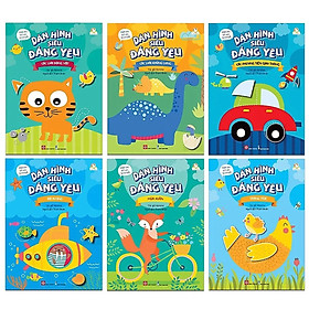 Sách - Dán Hình Siêu Đáng Yêu - Combo 6 Cuốn - Đinh Tị Books