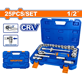BỘ 25 CHI TIẾT TAY VẶN ĐẦU TUÝP 1/2" WST2D25 WADFOW - HÀNG CHÍNH HÃNG