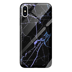 Ốp kính cho iPhone X NỀN ĐÁ HOA 4 - Hàng chính hãng