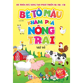 Bé tô màu: Khám phá nông trại vui vẻ (20+ hình dán sticker)