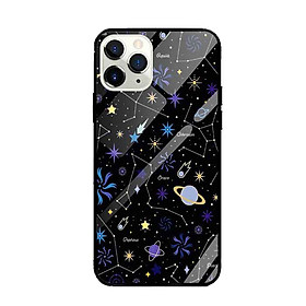 Ốp lưng kính cường lực cho iPhone 11 Pro Max Nền Vũ Trụ Sao Xanh - Hàng Chính Hãng