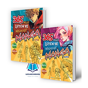 Sách - Combo 365 ngày luyện vẽ Nhân Vật Manga - Tập 1 + 2 (MG)